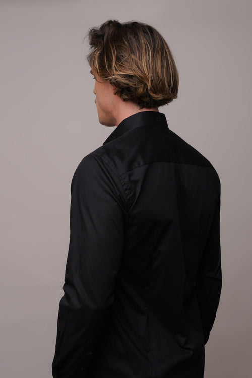 Chemise noire unie